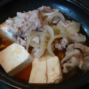 豚こま肉のあっさり肉豆腐～簡単味つけ～